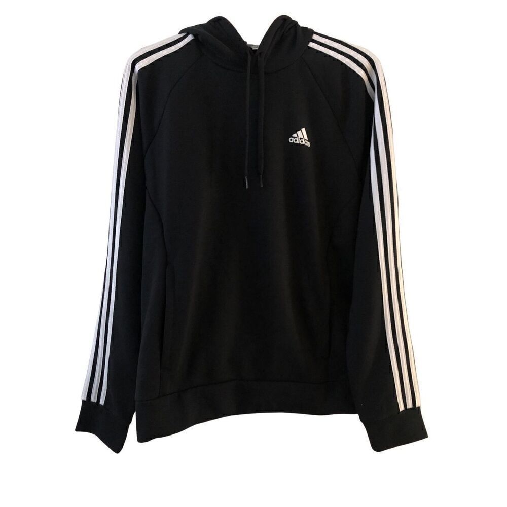 Adidas 3 Stripe Fleece Hoodie Men’s Size Small